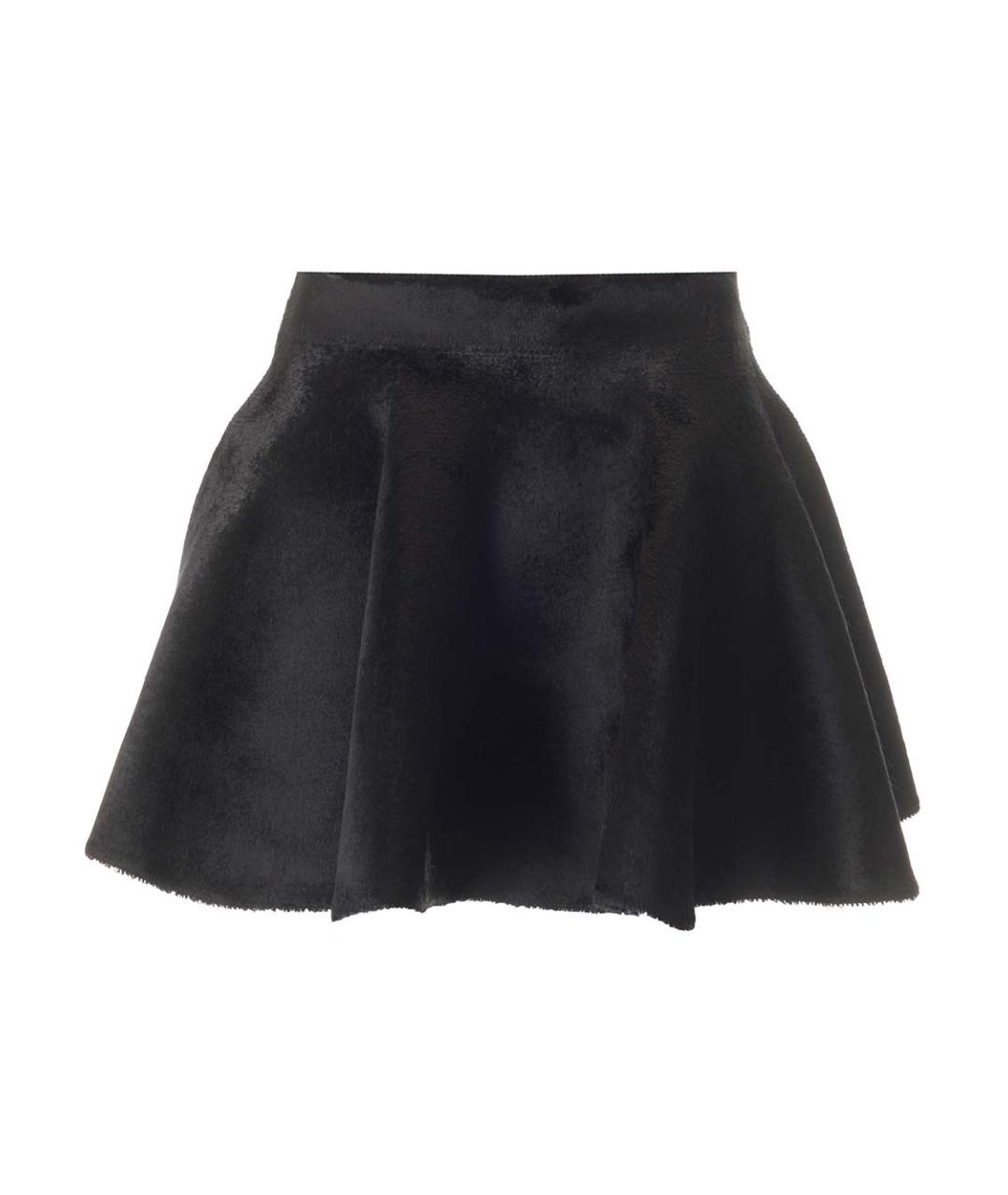 ALAIA Черная шерстяная юбка мини, фото 1