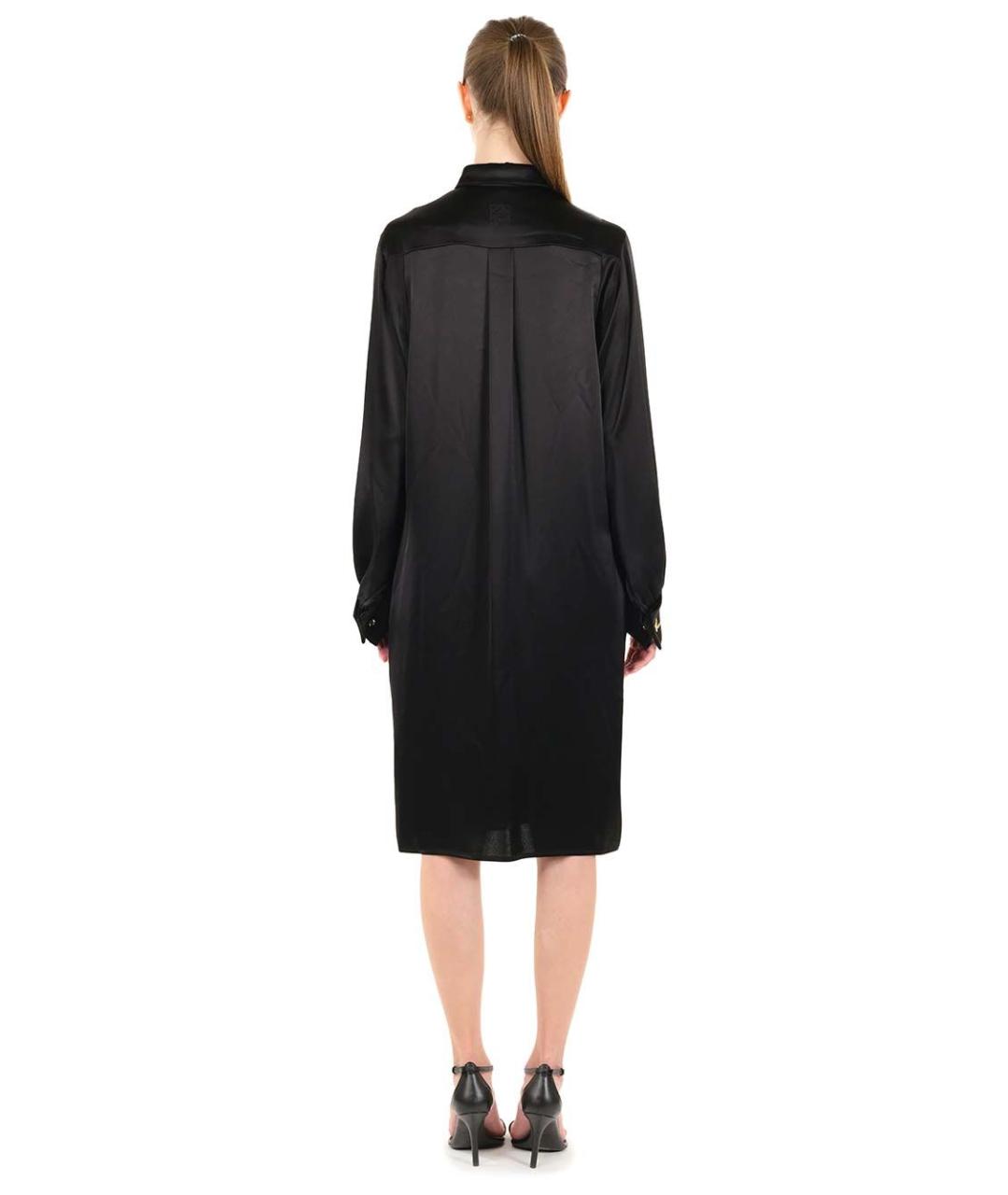 LOEWE Черное полиэстеровое вечернее платье, фото 4