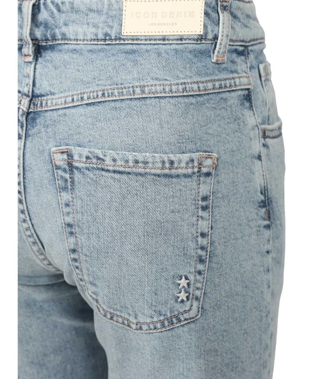 ICON DENIM Голубые прямые джинсы, фото 4