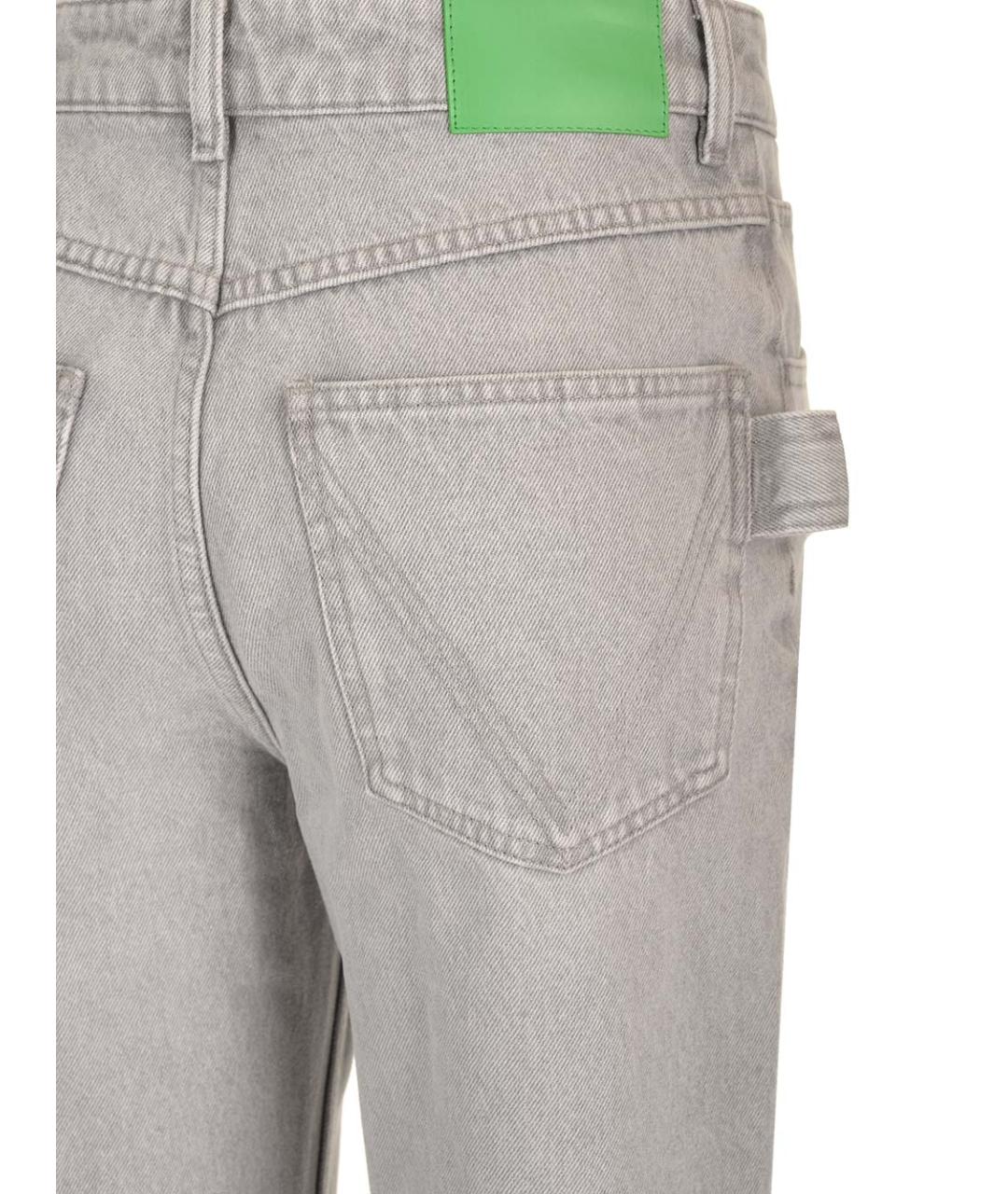 BOTTEGA VENETA Серые хлопковые прямые джинсы, фото 5