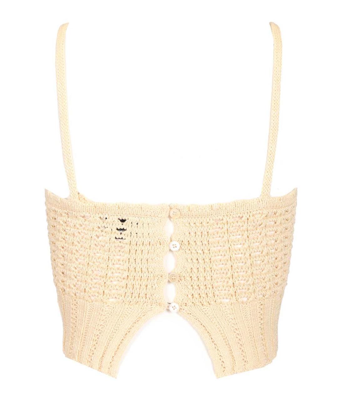 FORTE FORTE Бежевая хлопковая майка, фото 2