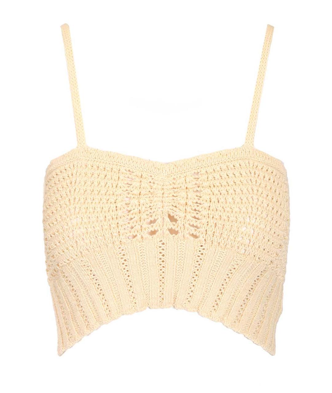 FORTE FORTE Бежевая хлопковая майка, фото 1