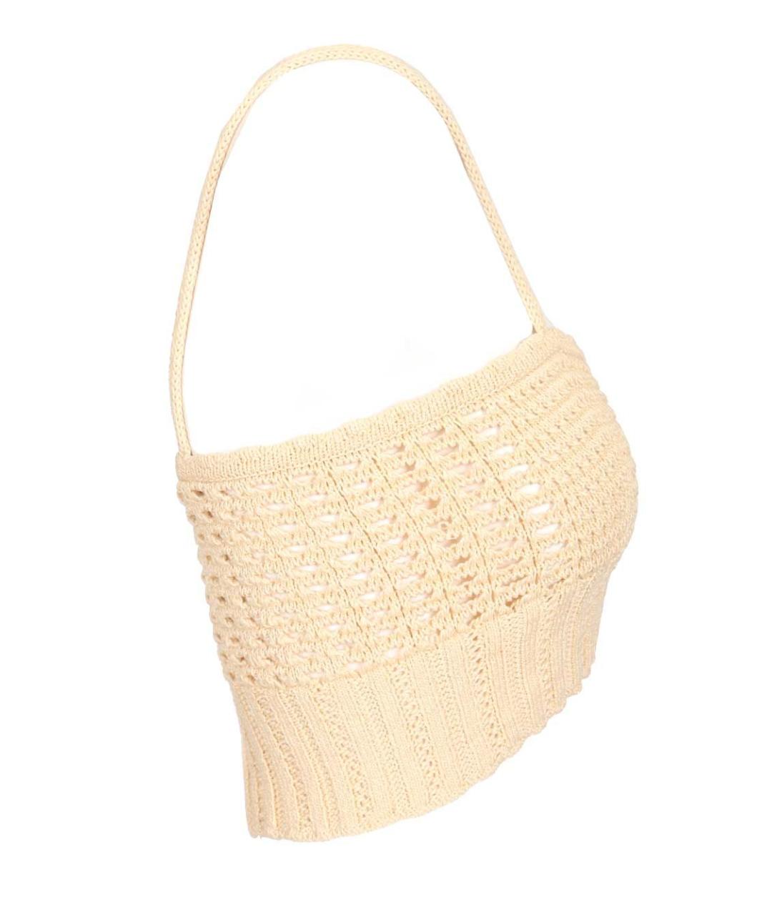 FORTE FORTE Бежевая хлопковая майка, фото 3