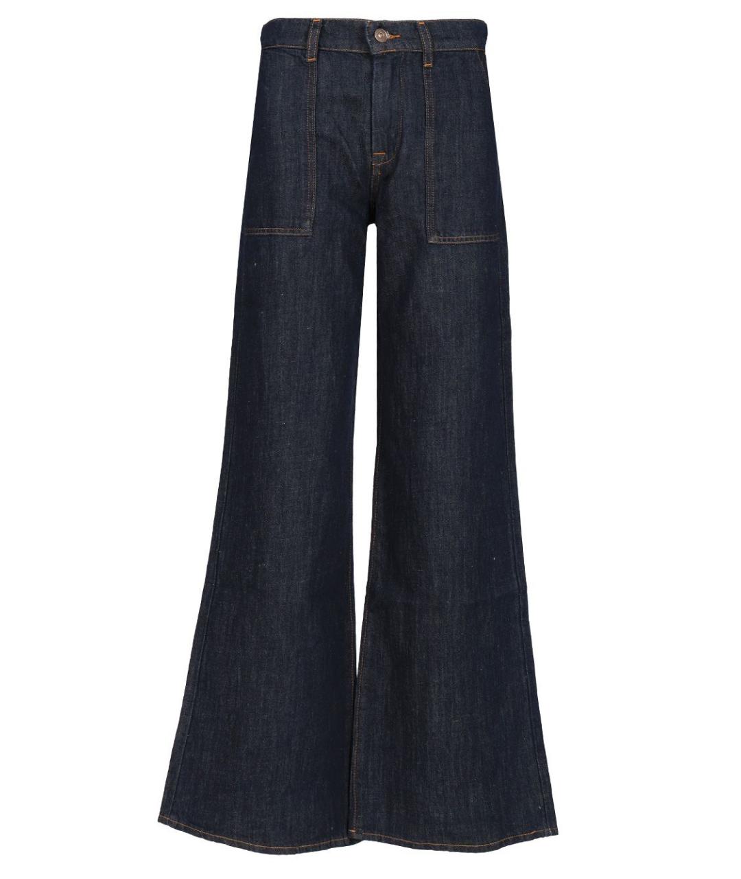 7 FOR ALL MANKIND Синие хлопковые джинсы клеш, фото 1