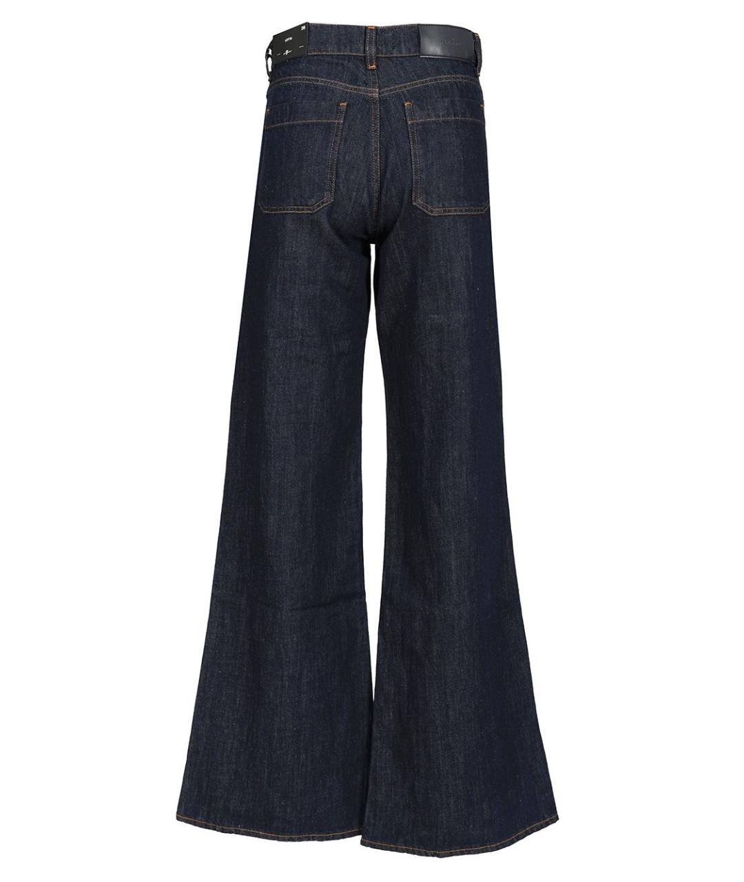 7 FOR ALL MANKIND Синие хлопковые джинсы клеш, фото 2