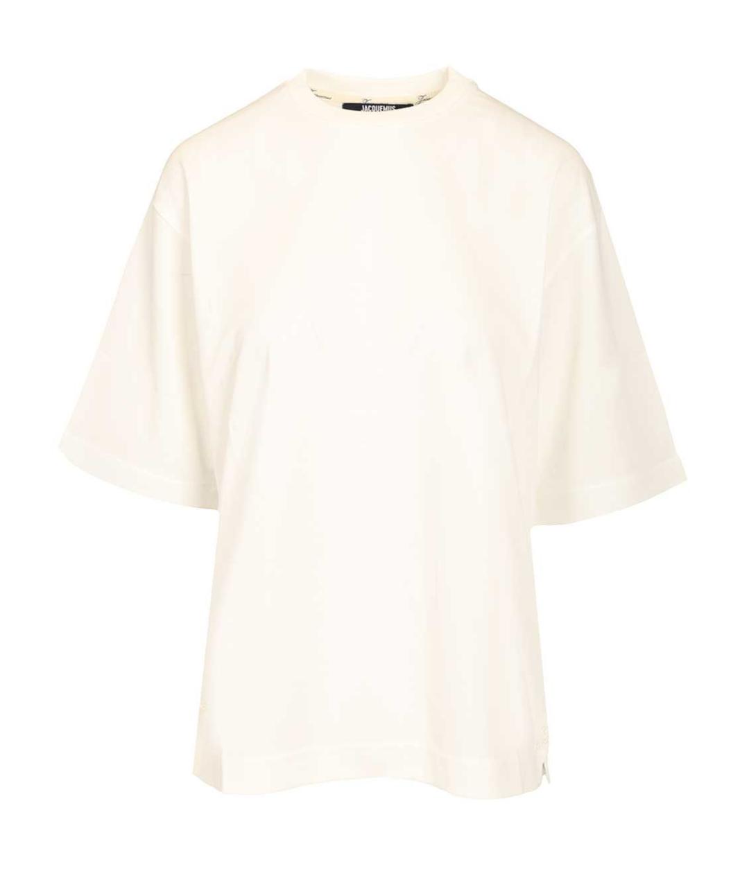 JACQUEMUS Белая хлопковая футболка, фото 1