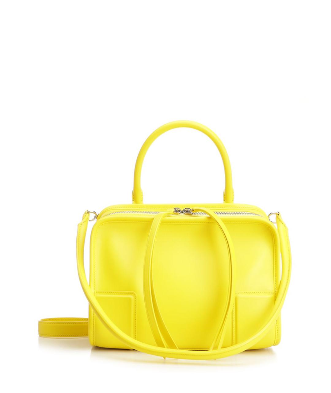 LOEWE Желтая кожаная сумка тоут, фото 1