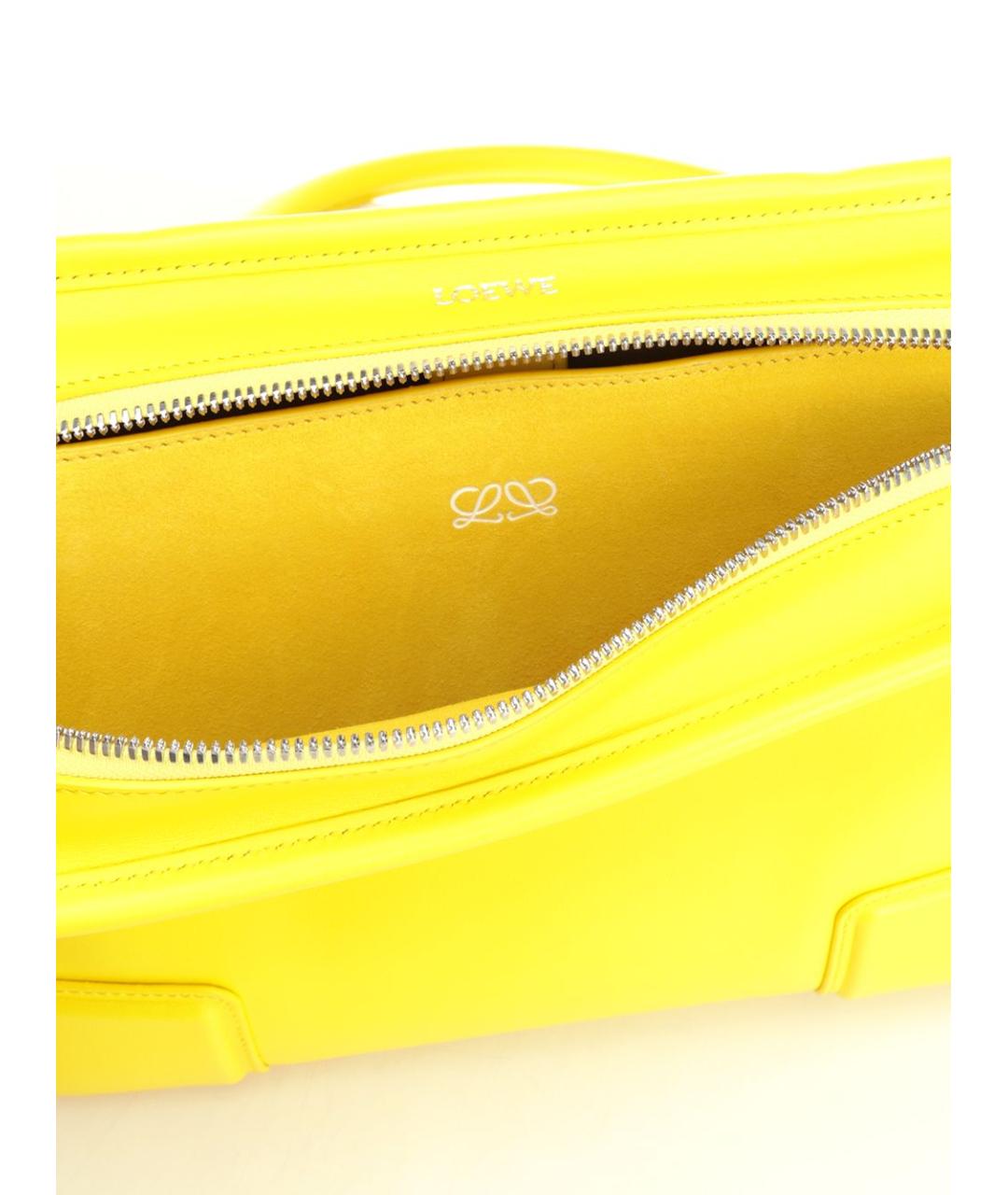 LOEWE Желтая кожаная сумка тоут, фото 4