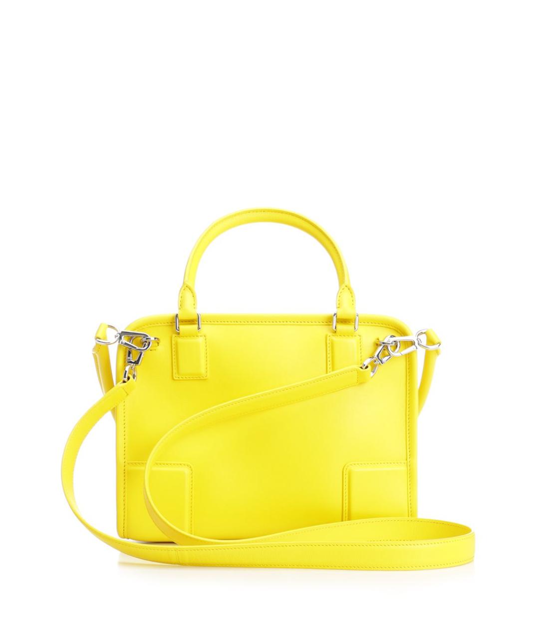 LOEWE Желтая кожаная сумка тоут, фото 3
