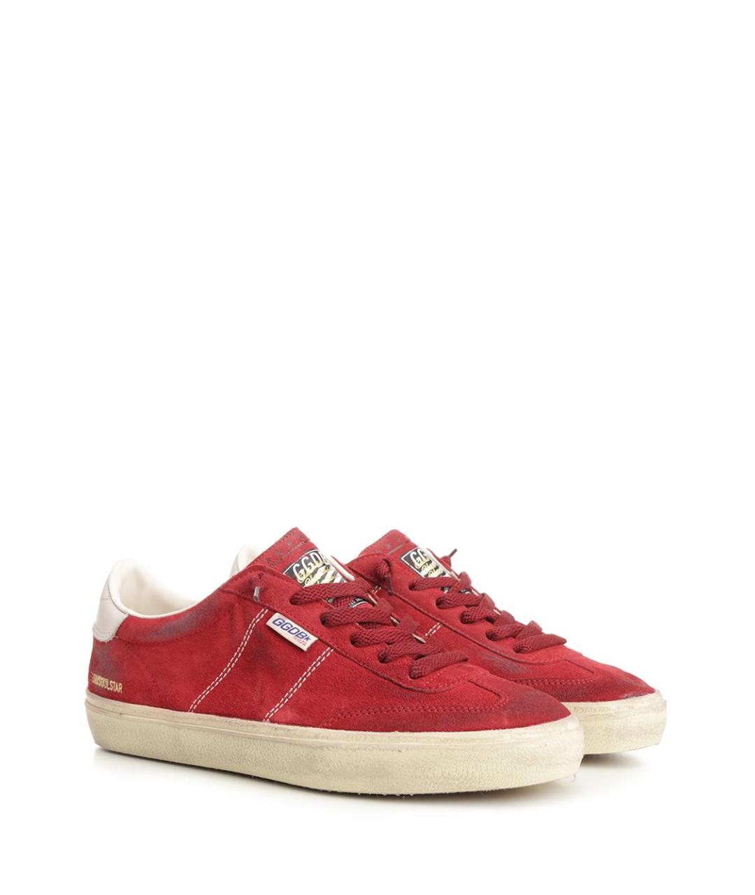 GOLDEN GOOSE DELUXE BRAND Красные замшевые кеды, фото 2