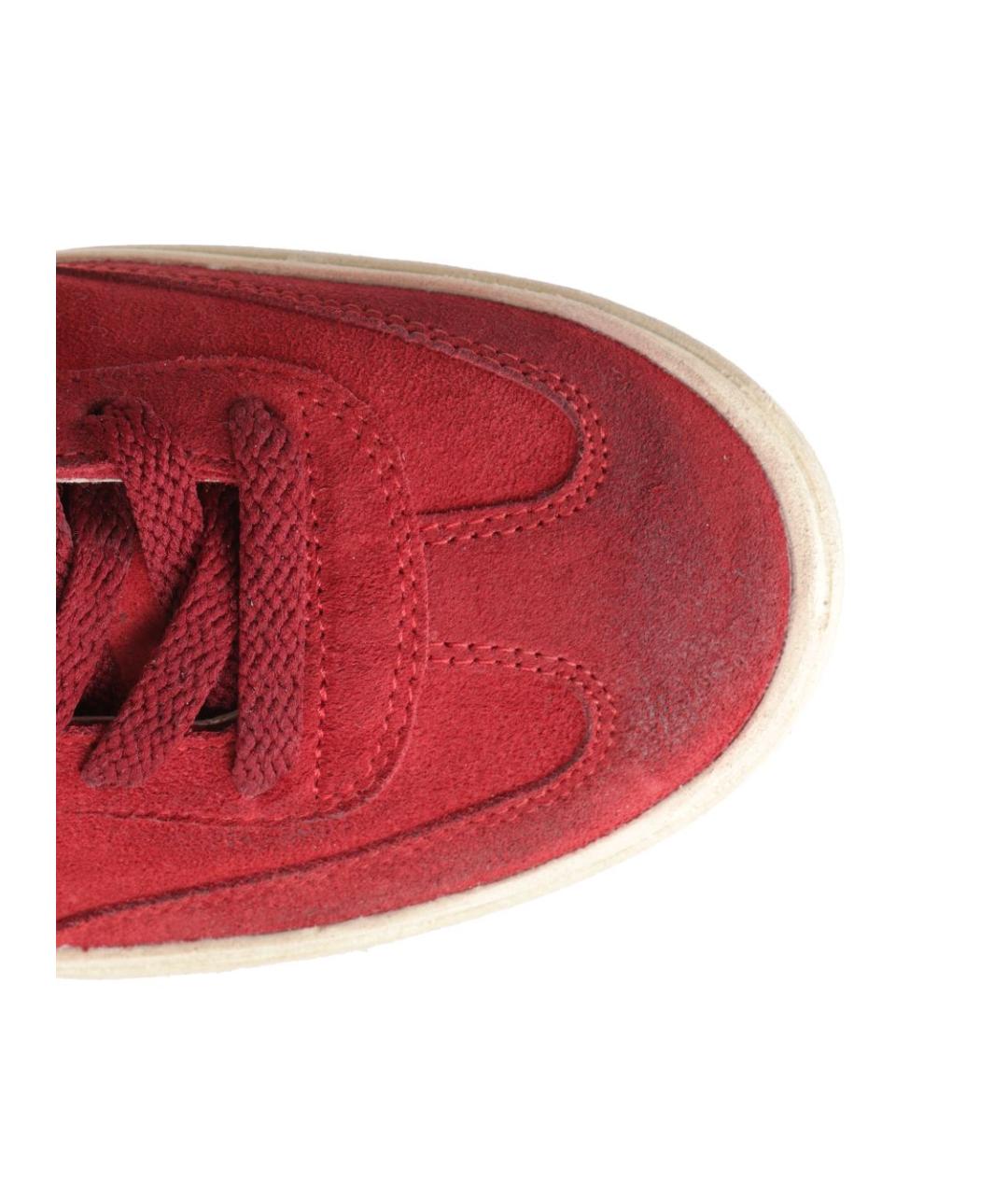 GOLDEN GOOSE DELUXE BRAND Красные замшевые кеды, фото 4