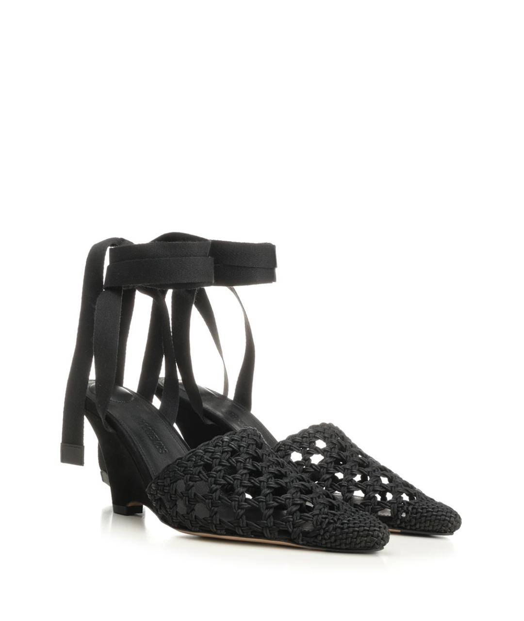 JACQUEMUS Черные замшевые туфли, фото 2