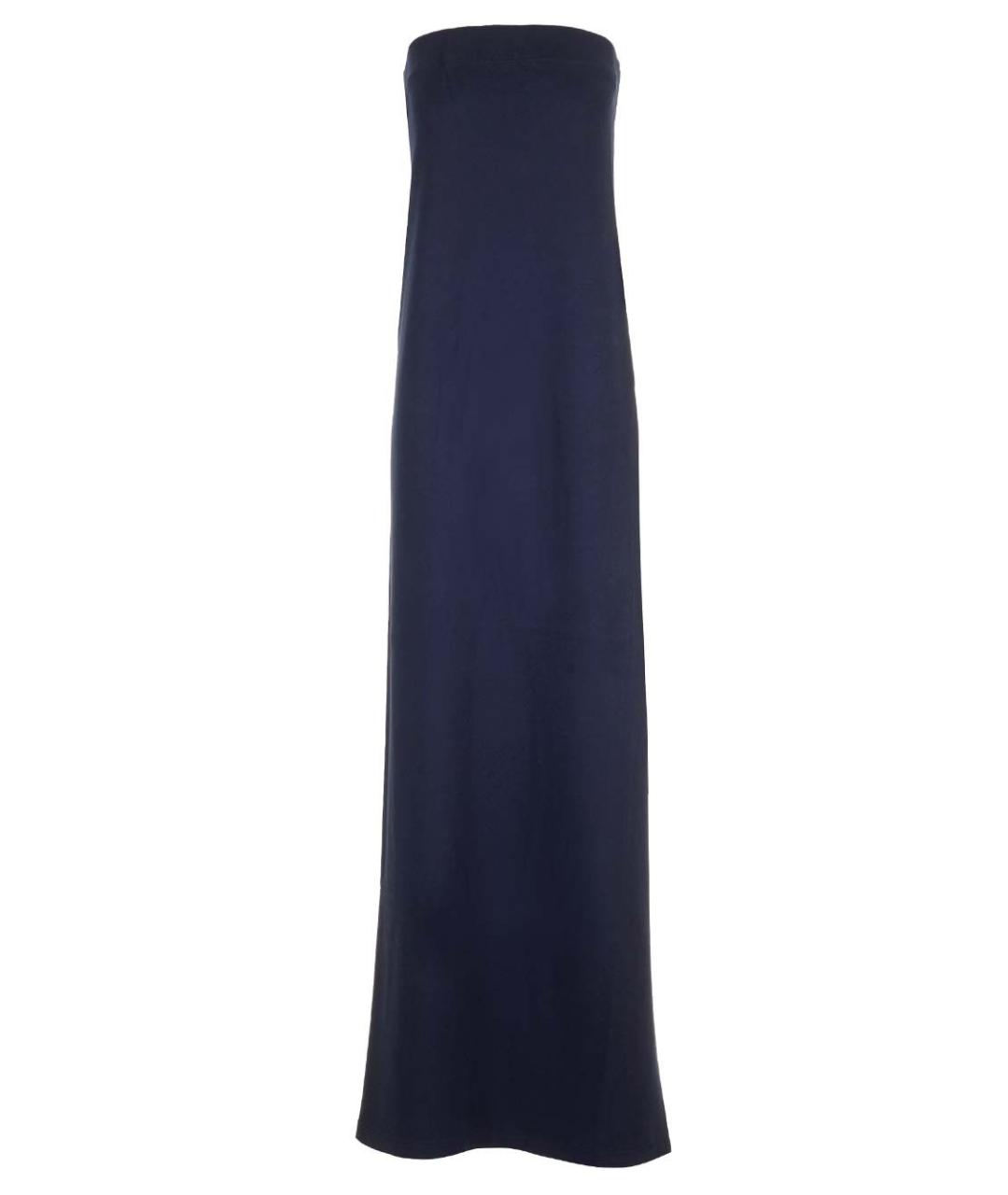 NORMA KAMALI Темно-синее хлопковое повседневное платье, фото 1