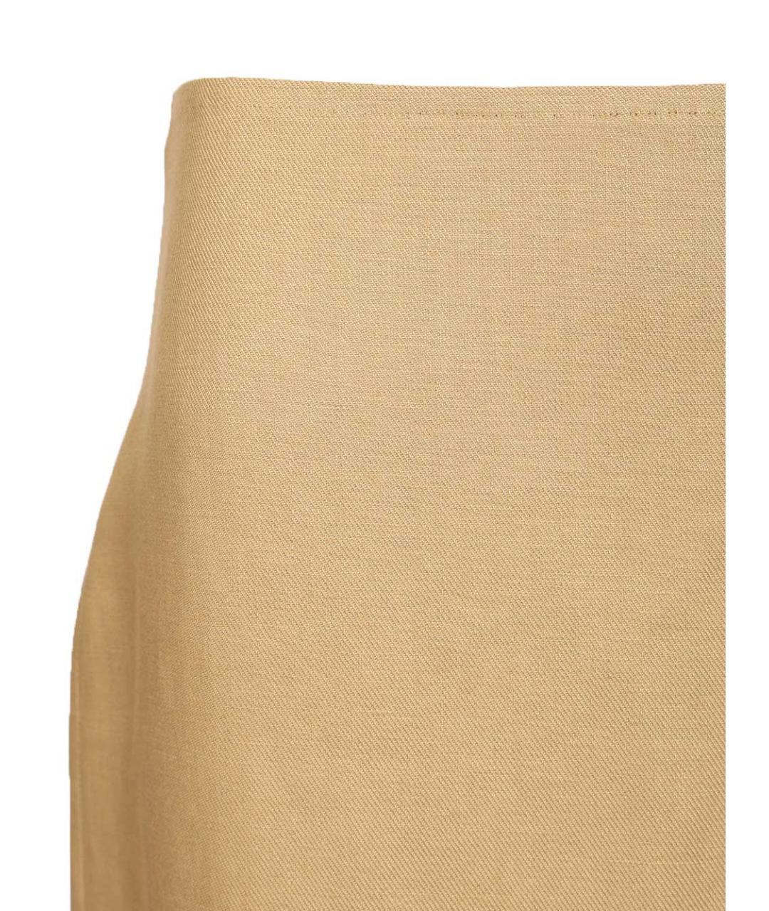 MAX MARA Бежевая юбка миди, фото 4