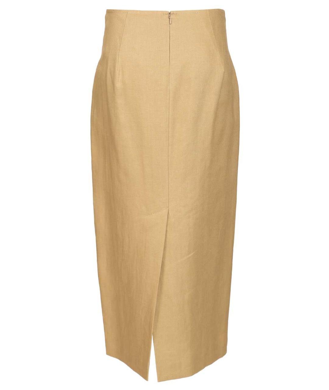 MAX MARA Бежевая юбка миди, фото 2