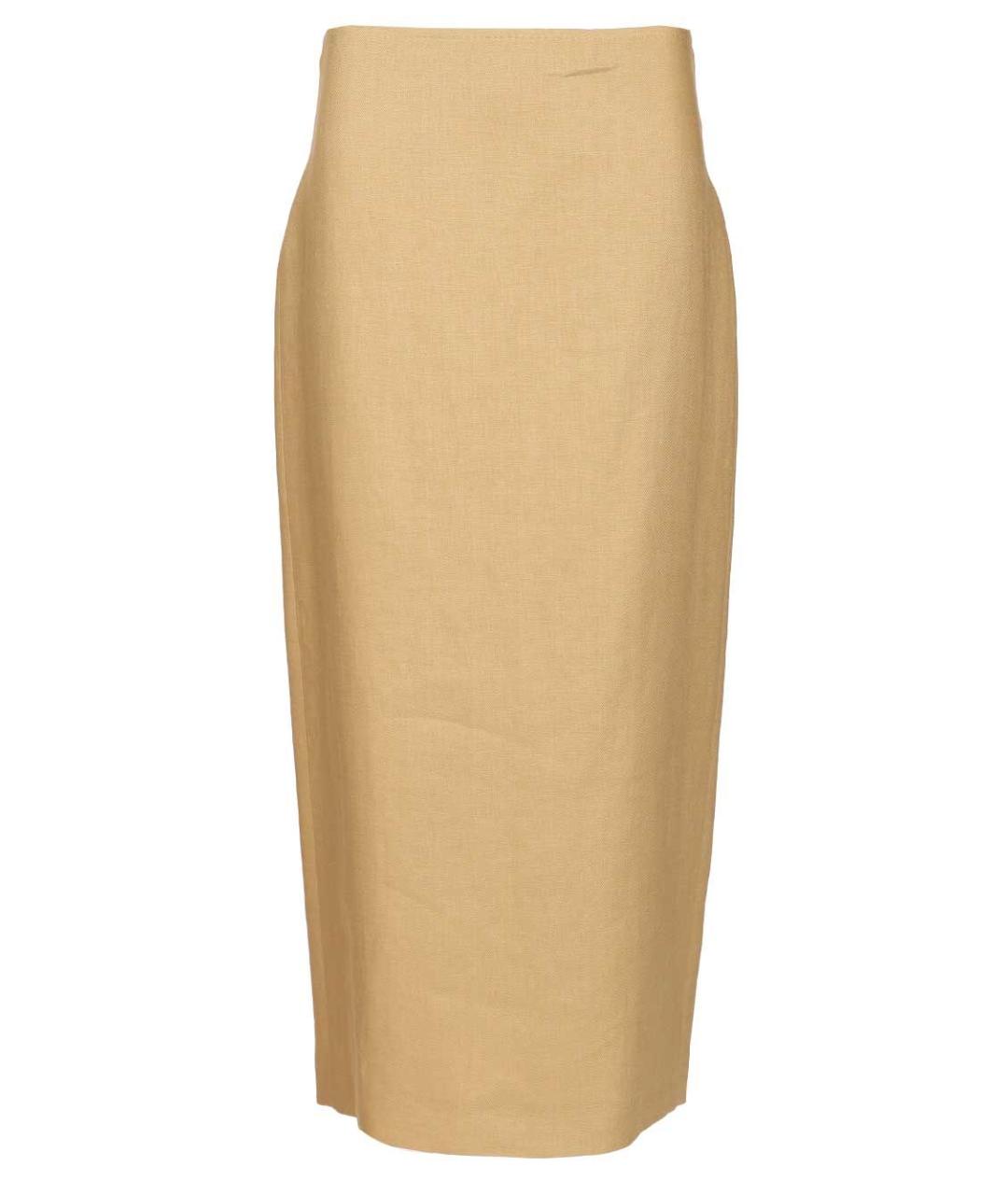 MAX MARA Бежевая юбка миди, фото 1