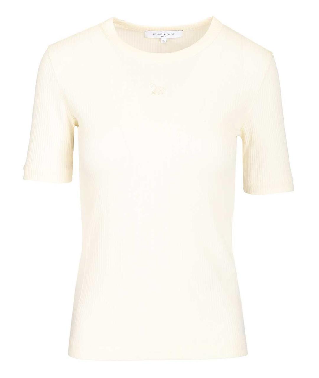 MAISON KITSUNE Бежевая футболка, фото 1