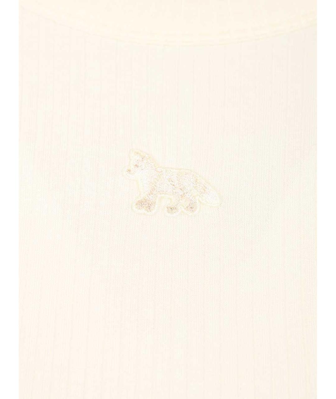 MAISON KITSUNE Бежевая футболка, фото 3