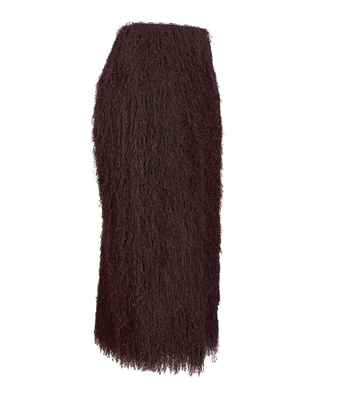 DRIES VAN NOTEN Фиолетовая полиэстеровая юбка миди, фото 3