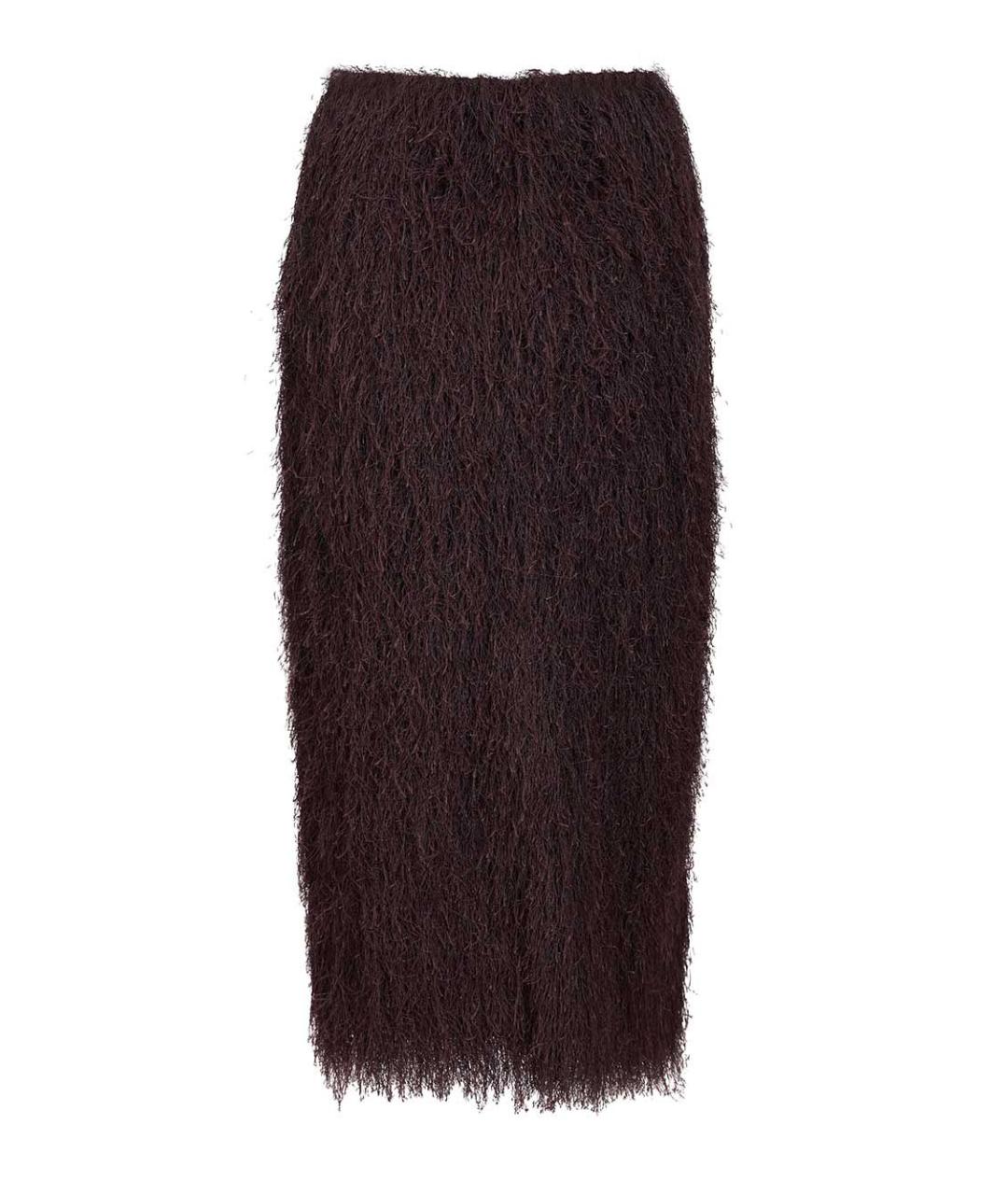 DRIES VAN NOTEN Фиолетовая полиэстеровая юбка миди, фото 2