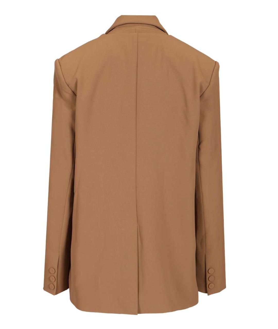 FEDERICA TOSI Коричневый полиэстеровый жакет/пиджак, фото 2