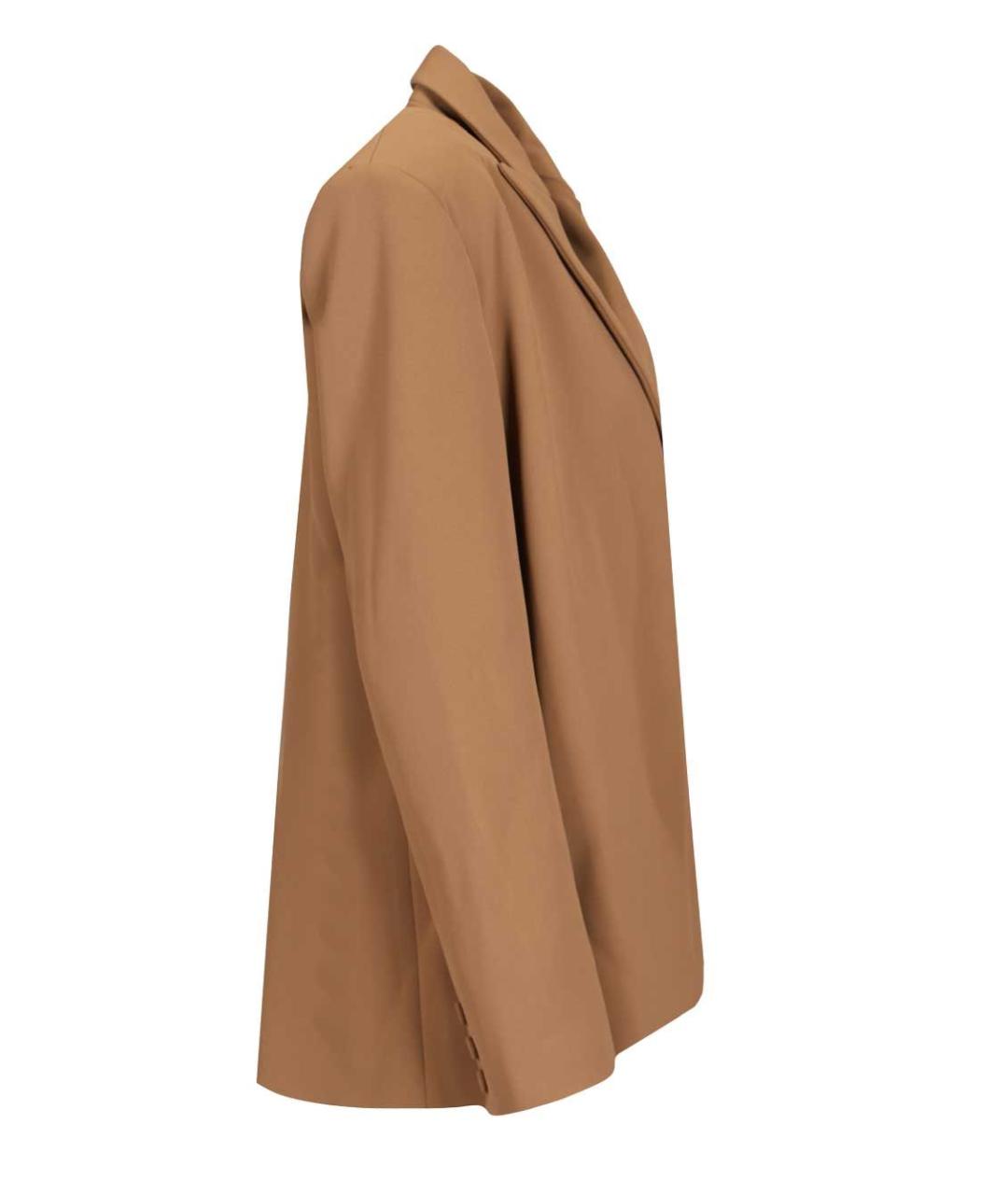 FEDERICA TOSI Коричневый полиэстеровый жакет/пиджак, фото 3