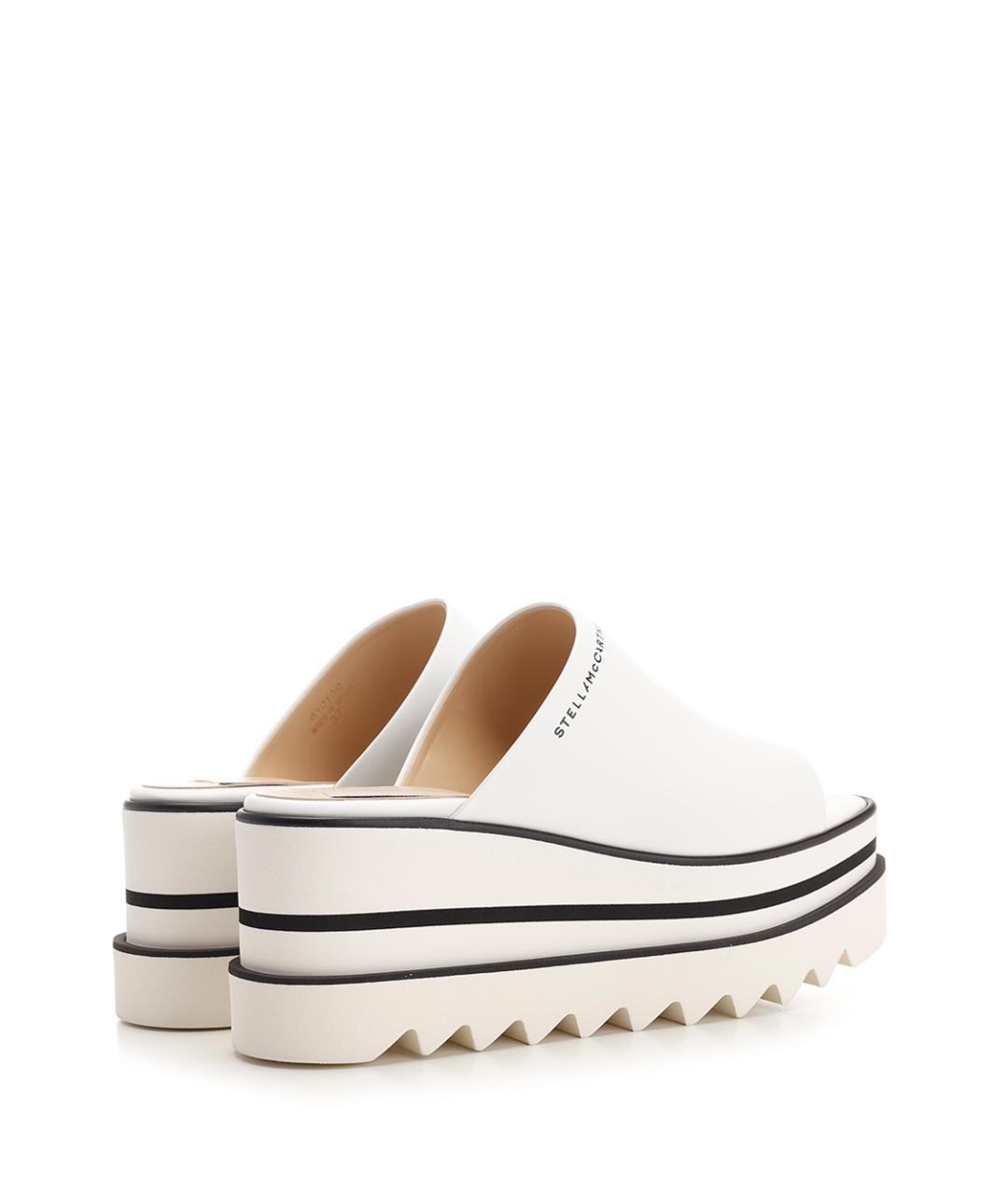 STELLA MCCARTNEY Белые синтетические шлепанцы, фото 3