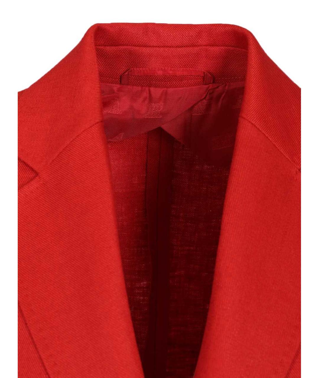 MAX MARA Красный льняной жакет/пиджак, фото 5