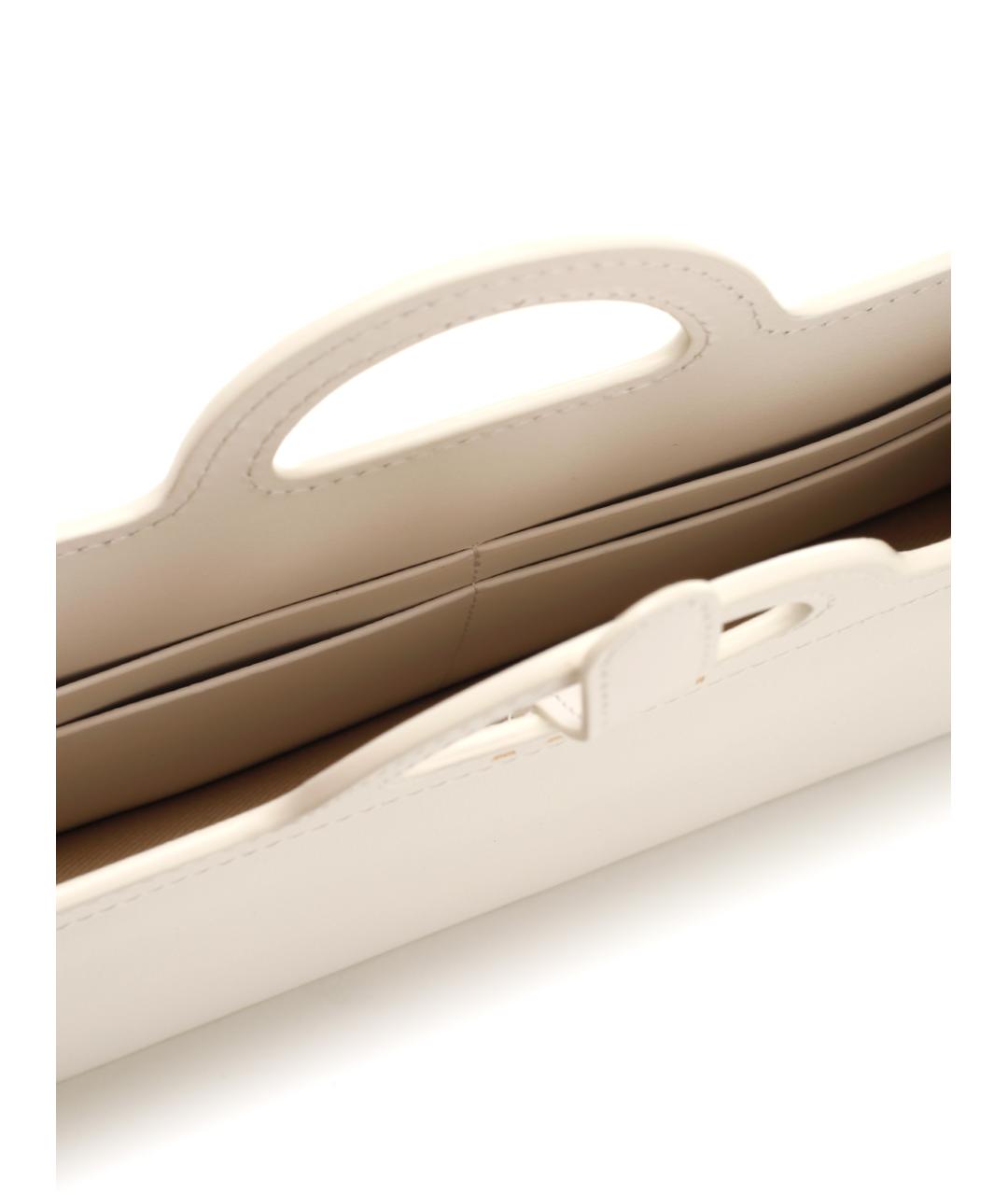 MARNI Белая кожаная сумка с короткими ручками, фото 5