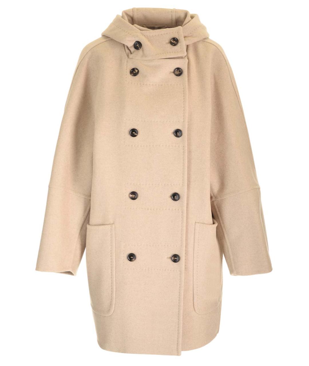 MAX MARA Бежевое шерстяное пальто, фото 1