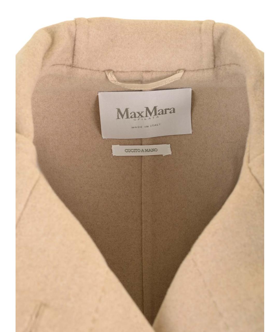MAX MARA Бежевое шерстяное пальто, фото 5