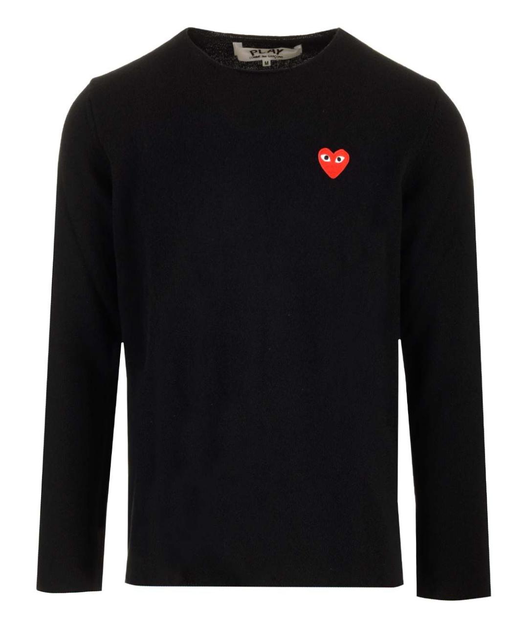 COMME DES GARÇONS PLAY Черный шерстяной джемпер / свитер, фото 1