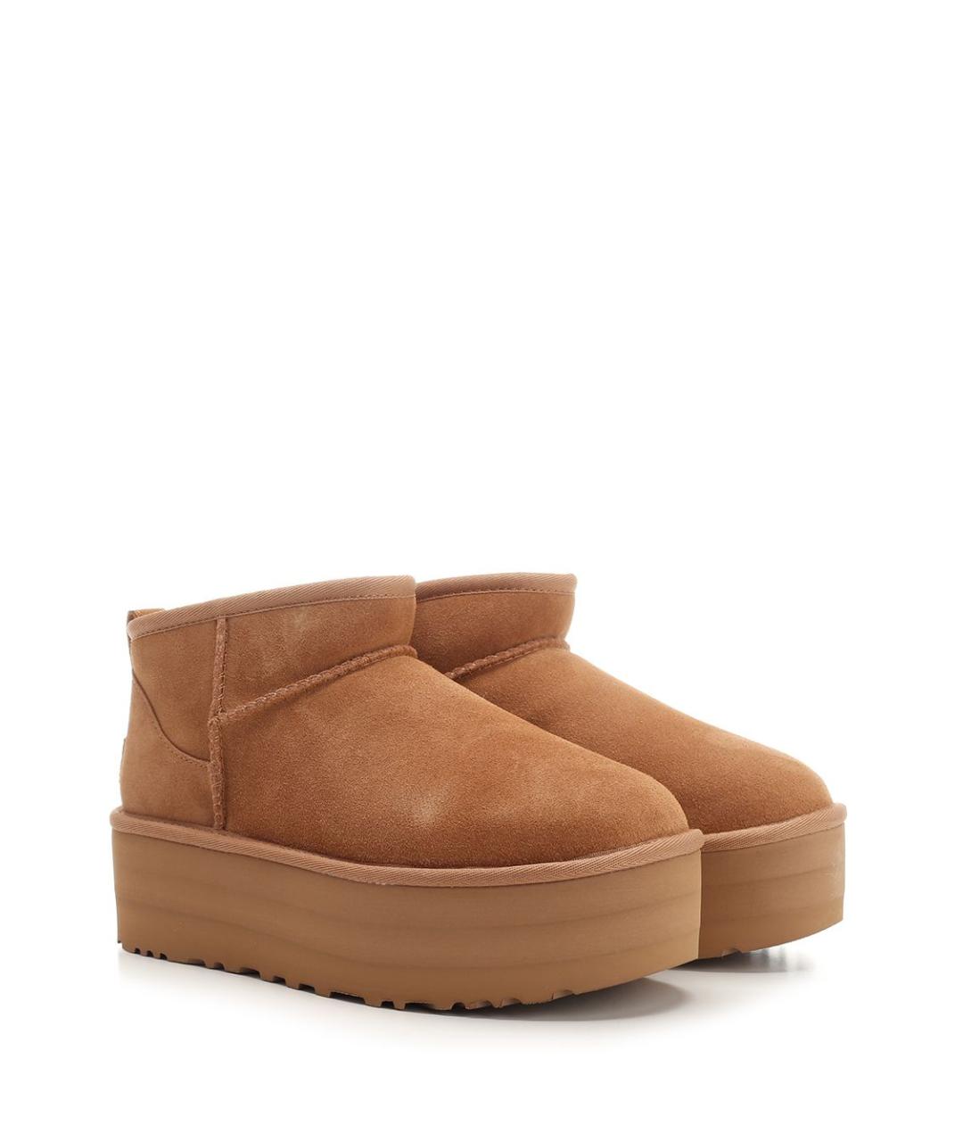 UGG AUSTRALIA Коричневые кожаные ботинки, фото 2