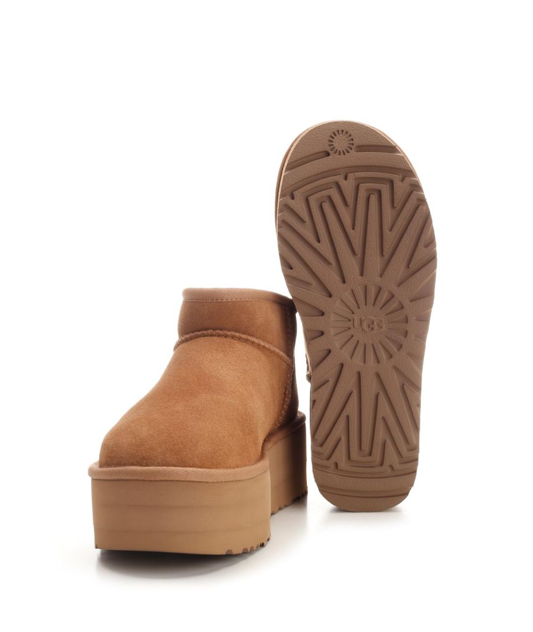 UGG AUSTRALIA Коричневые кожаные ботинки, фото 5