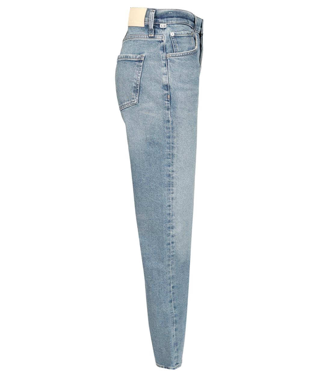 Citizien Of Humanity Голубые хлопковые прямые джинсы, фото 3