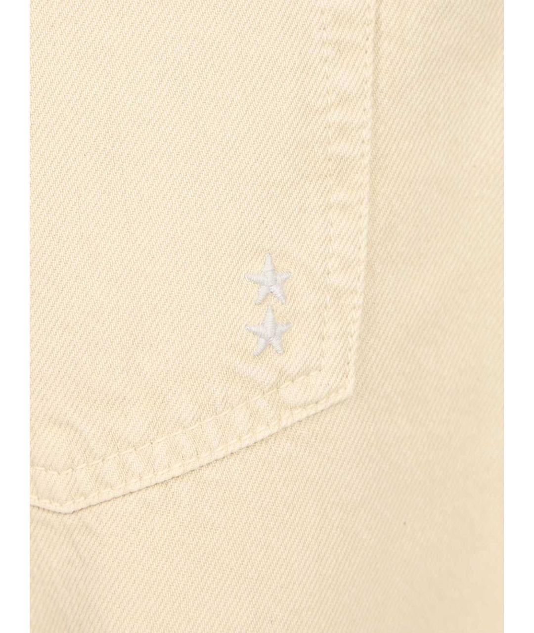 ICON DENIM Бежевые хлопковые прямые джинсы, фото 5