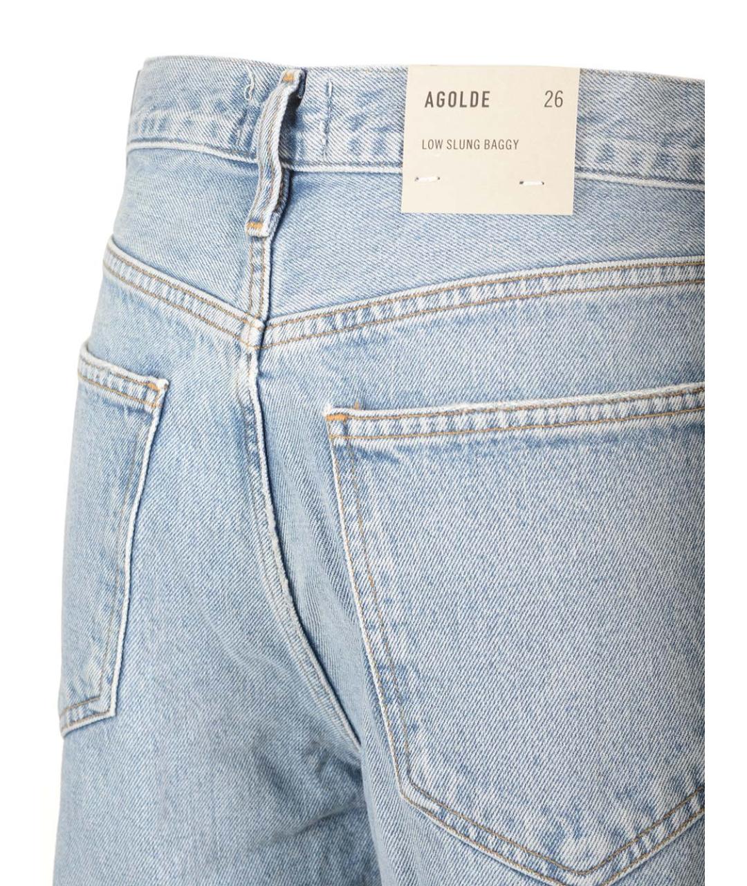 AGOLDE Голубые хлопковые прямые джинсы, фото 4