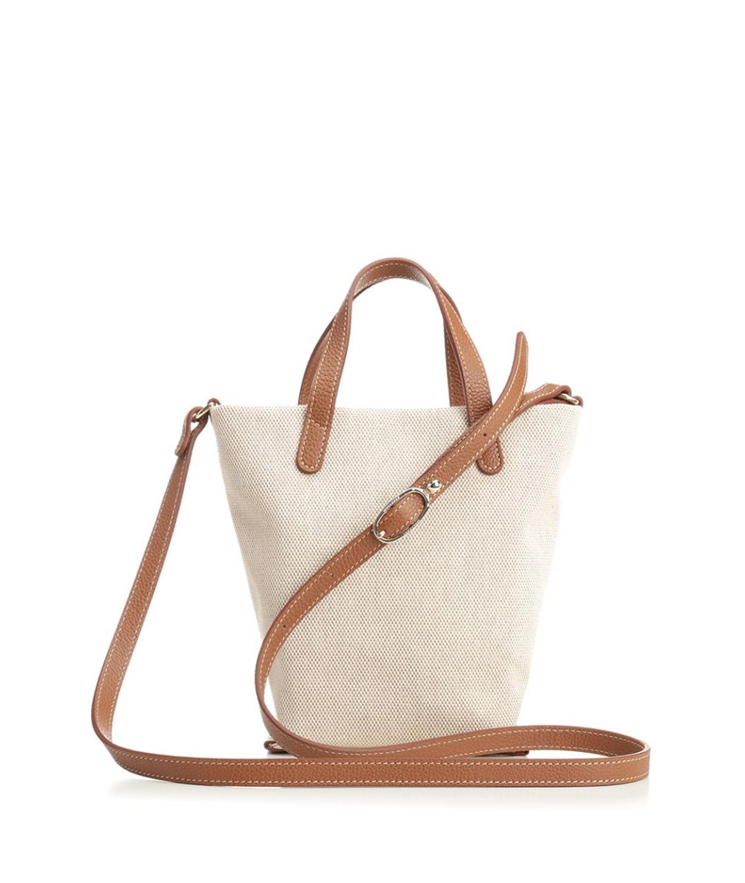 LONGCHAMP Бежевая тканевая сумка тоут, фото 3