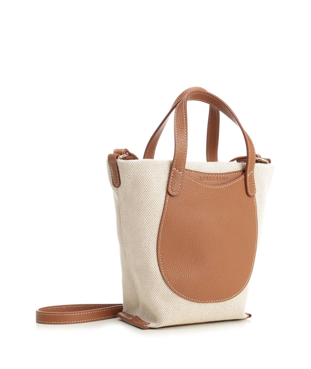 LONGCHAMP Бежевая тканевая сумка тоут, фото 2