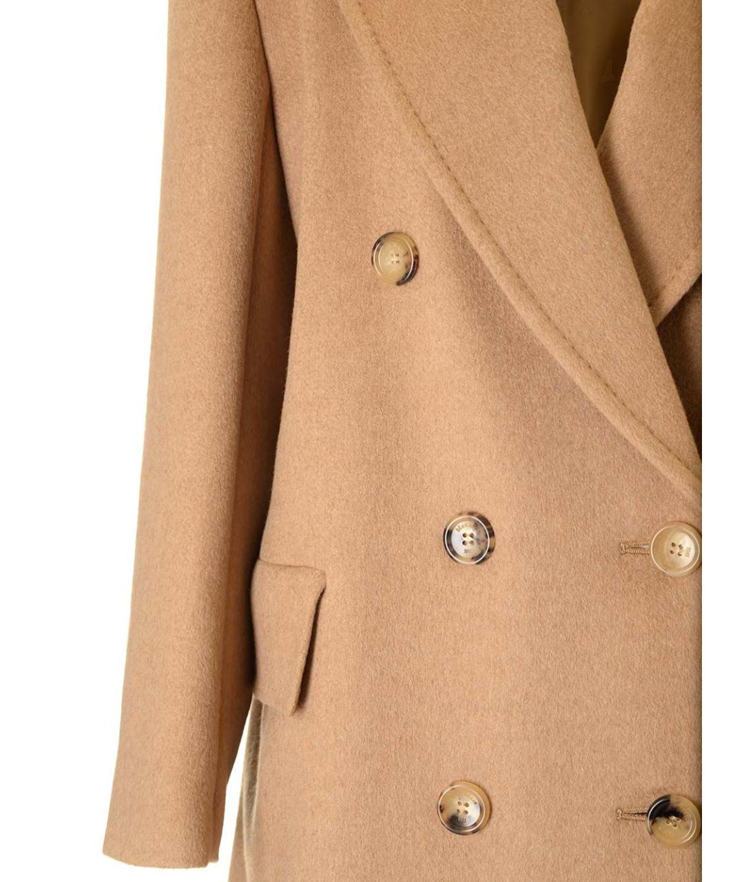 MAX MARA Бежевое шерстяное пальто, фото 5