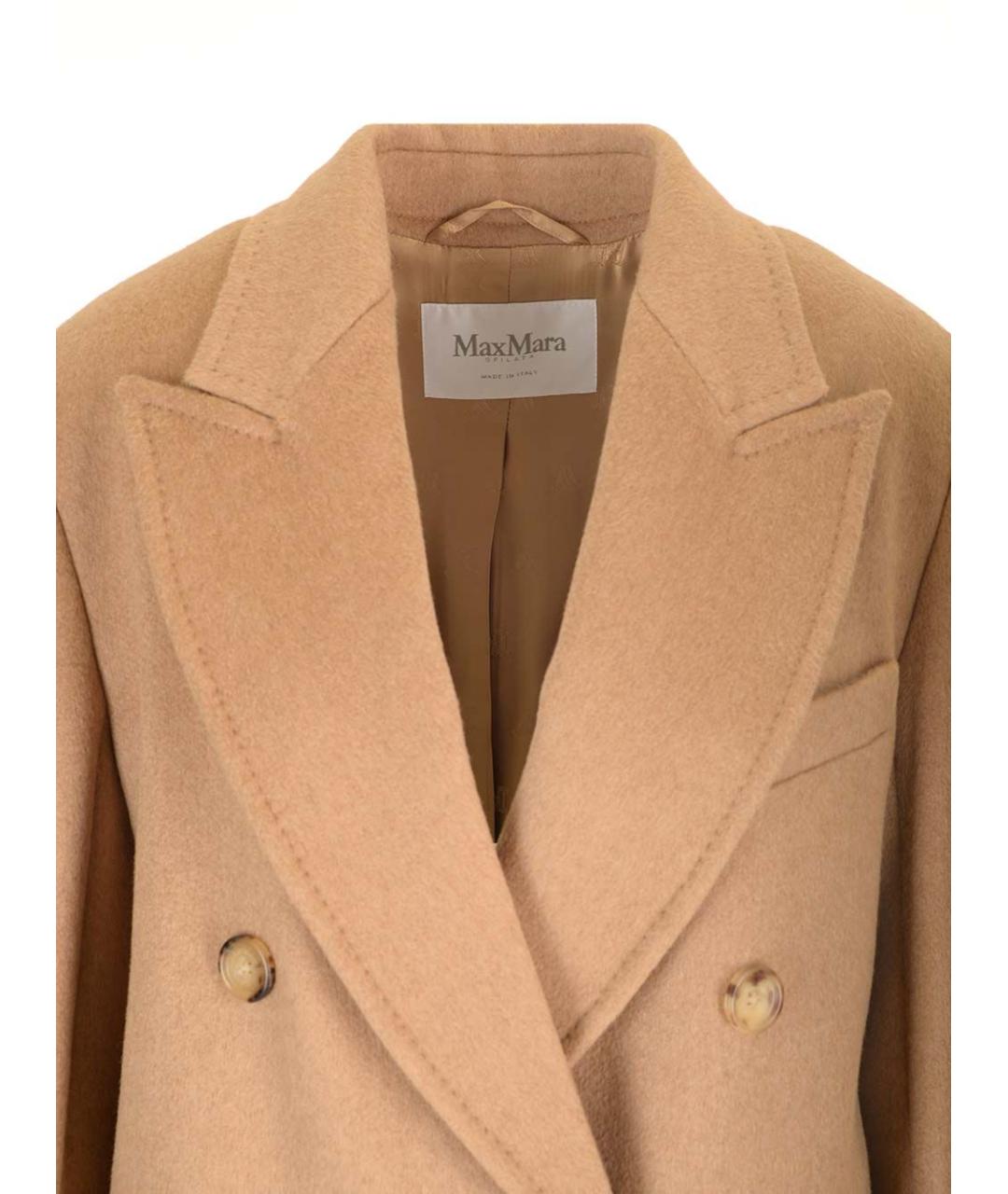 MAX MARA Бежевое шерстяное пальто, фото 4