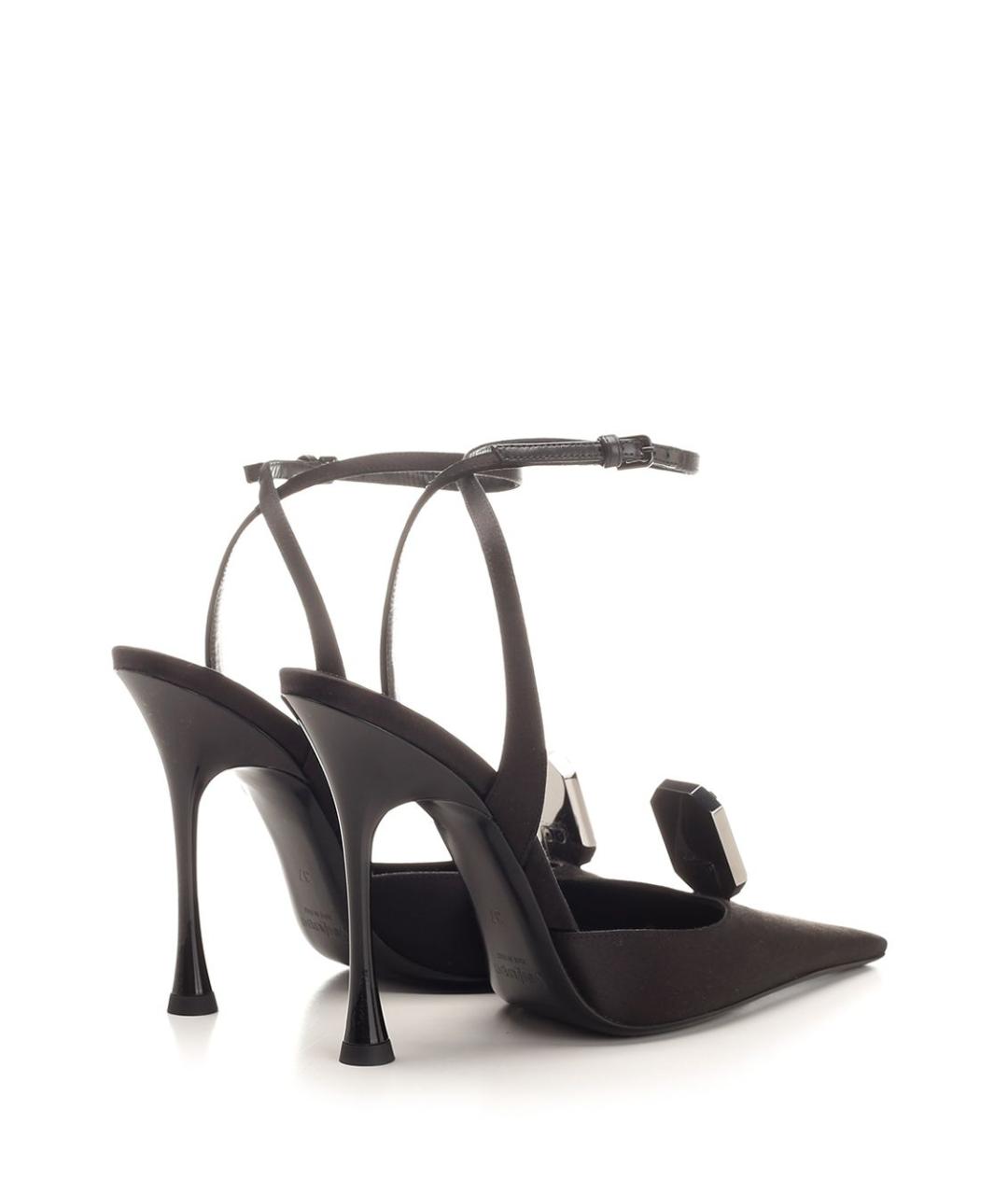 SAINT LAURENT Черные текстильные туфли, фото 3