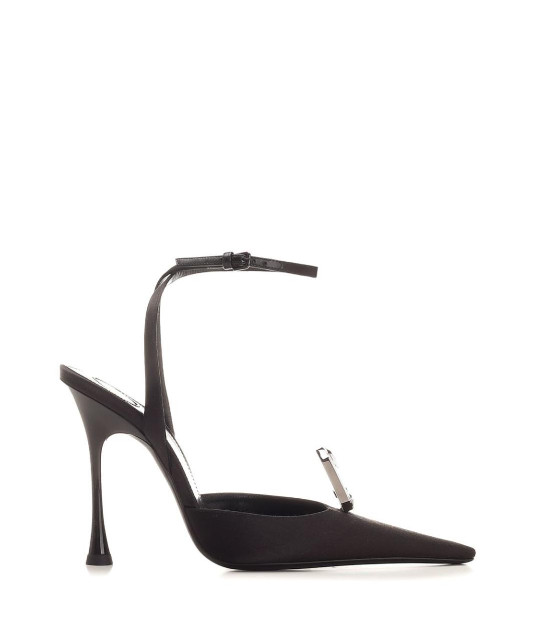 SAINT LAURENT Черные текстильные туфли, фото 1