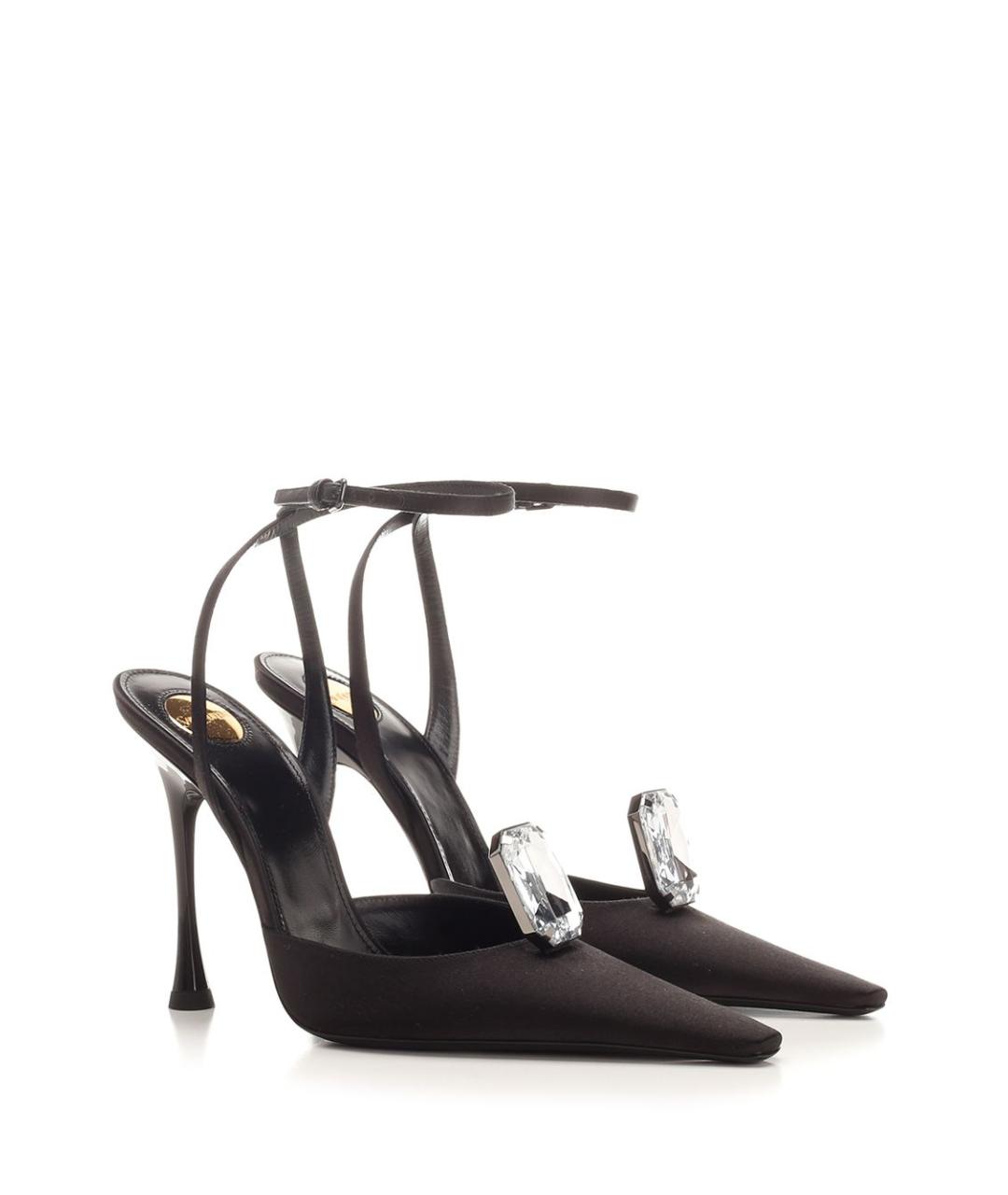 SAINT LAURENT Черные текстильные туфли, фото 2