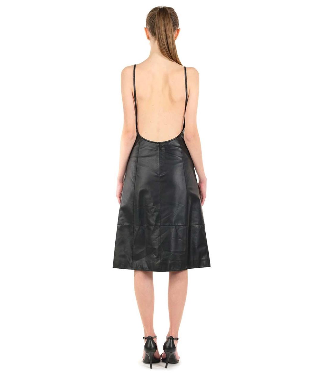 LOEWE Черное кожаное вечернее платье, фото 4