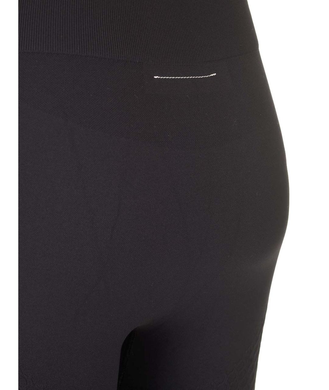 MM6 MAISON MARGIELA Черные полиамидовые леггинсы и велосипедки, фото 7