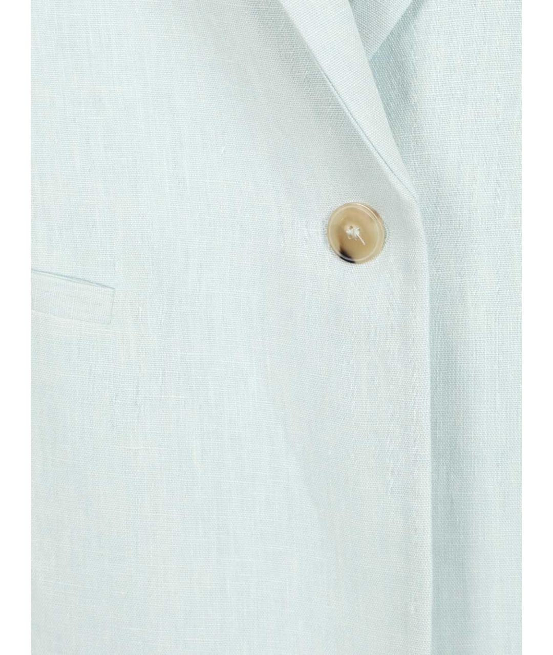 FORTE FORTE Бирюзовый льняной жакет/пиджак, фото 5