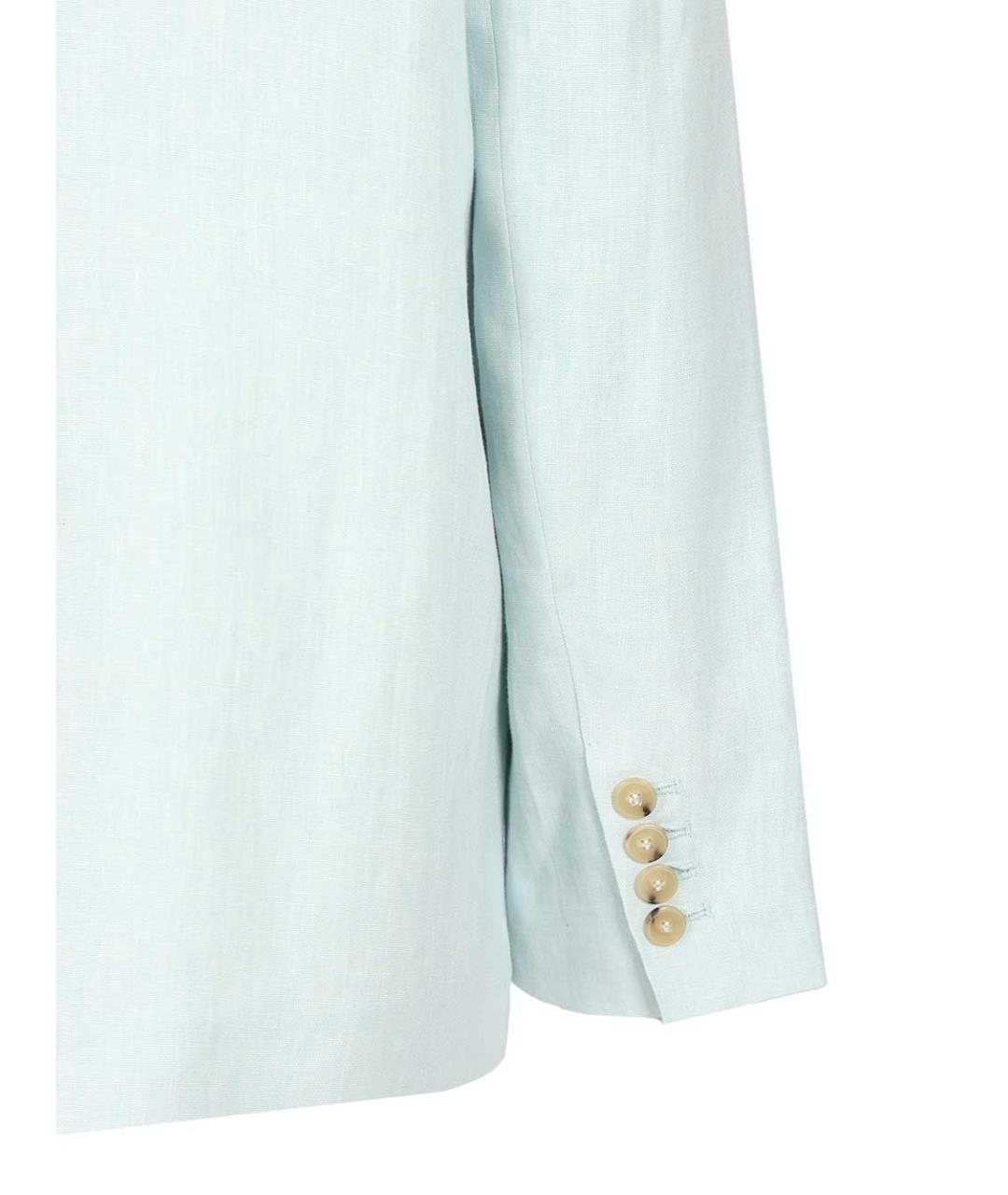 FORTE FORTE Бирюзовый льняной жакет/пиджак, фото 6