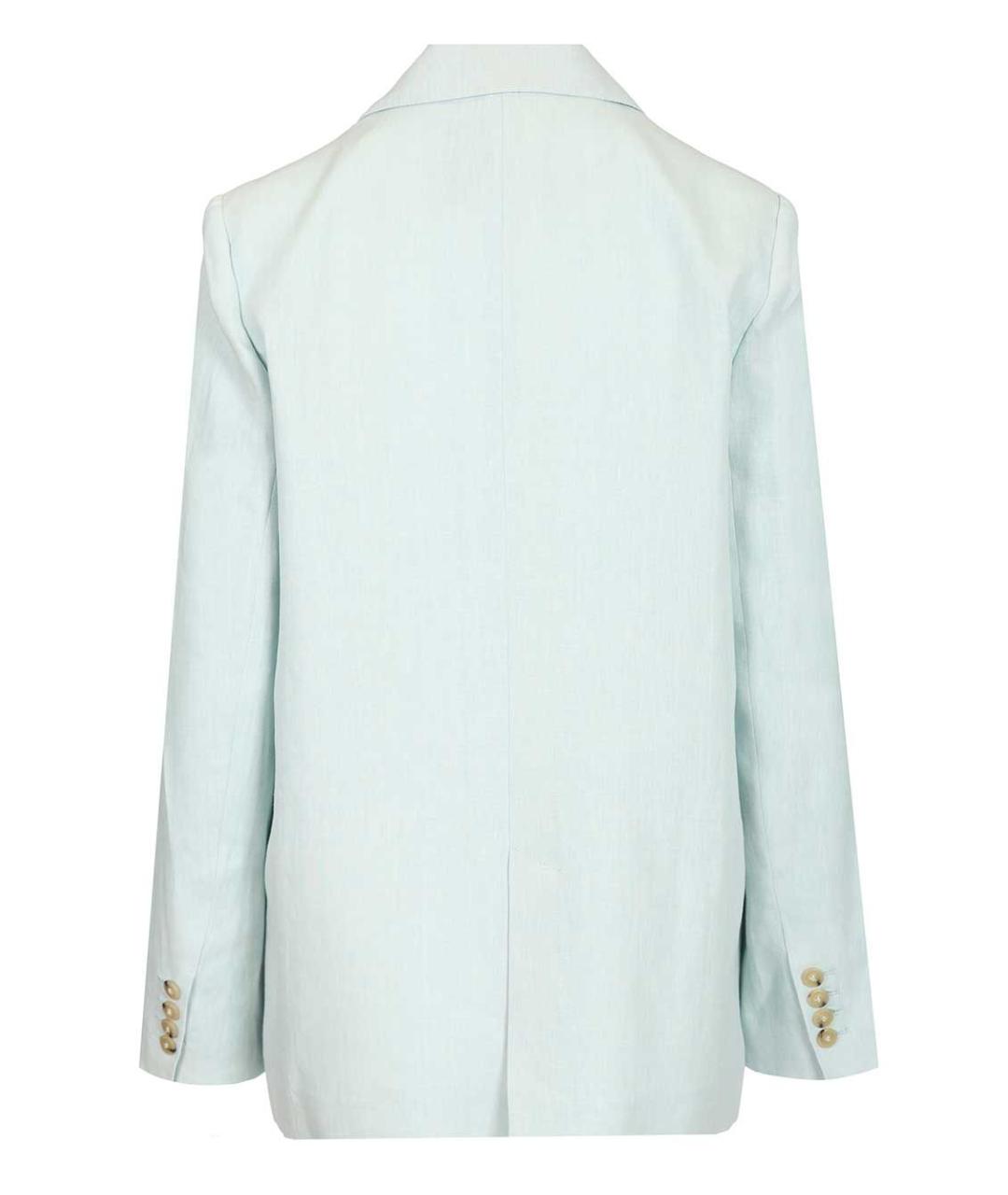 FORTE FORTE Бирюзовый льняной жакет/пиджак, фото 2