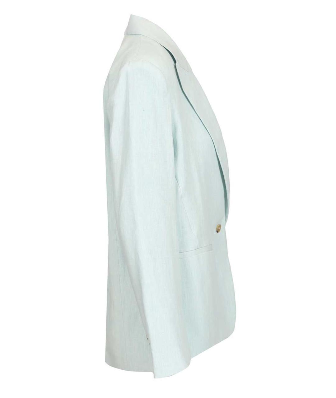 FORTE FORTE Бирюзовый льняной жакет/пиджак, фото 3